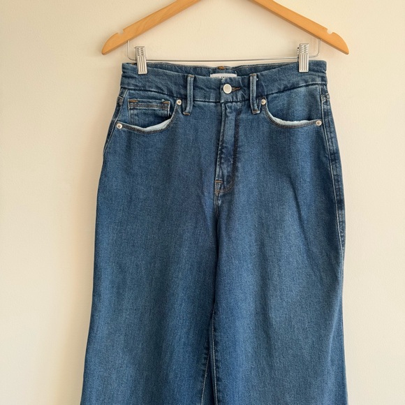 Good American | Good Skate High Rise Wide Leg 34” Inseam Flare Jeans ~ US 6 - Picture 9 of 12